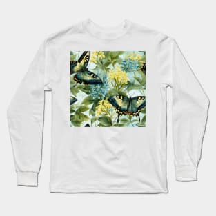 Butterflies Watercolor 19 - Tiger Swallowtail Long Sleeve T-Shirt